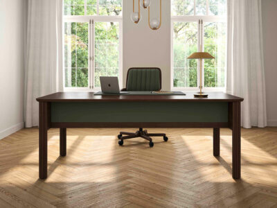 Florence Classic Executive Desk With Modesty Panel And Optional Return Pedestal 1
