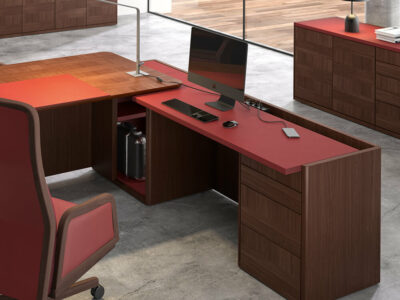Florence Classic Executive Desk With Modesty Panel And Optional Return Pedestal 9