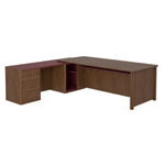 Florence Classic Executive Desk With Full Modesty Panel And Return Pedetal Left