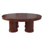 Small Round Shape Table (12 Persons - With Four Legs, Wood Finish)