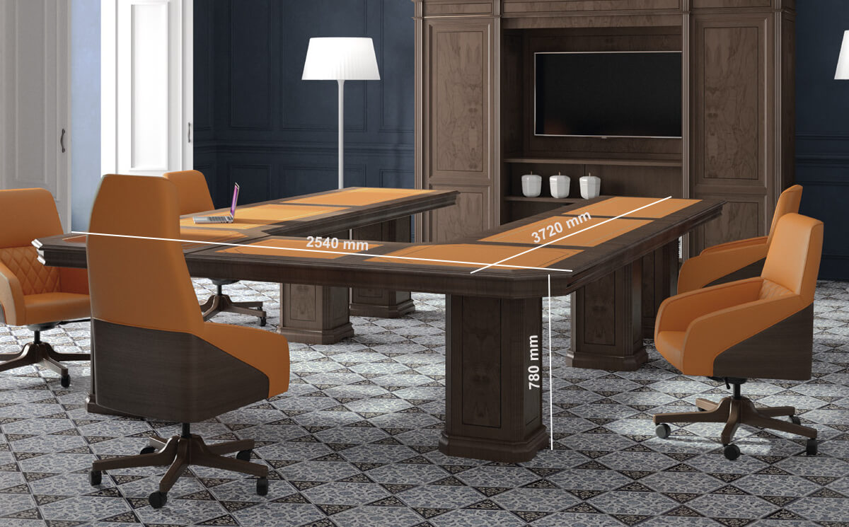 Josephine 2 Modular Classic Meeting Table Dimensions