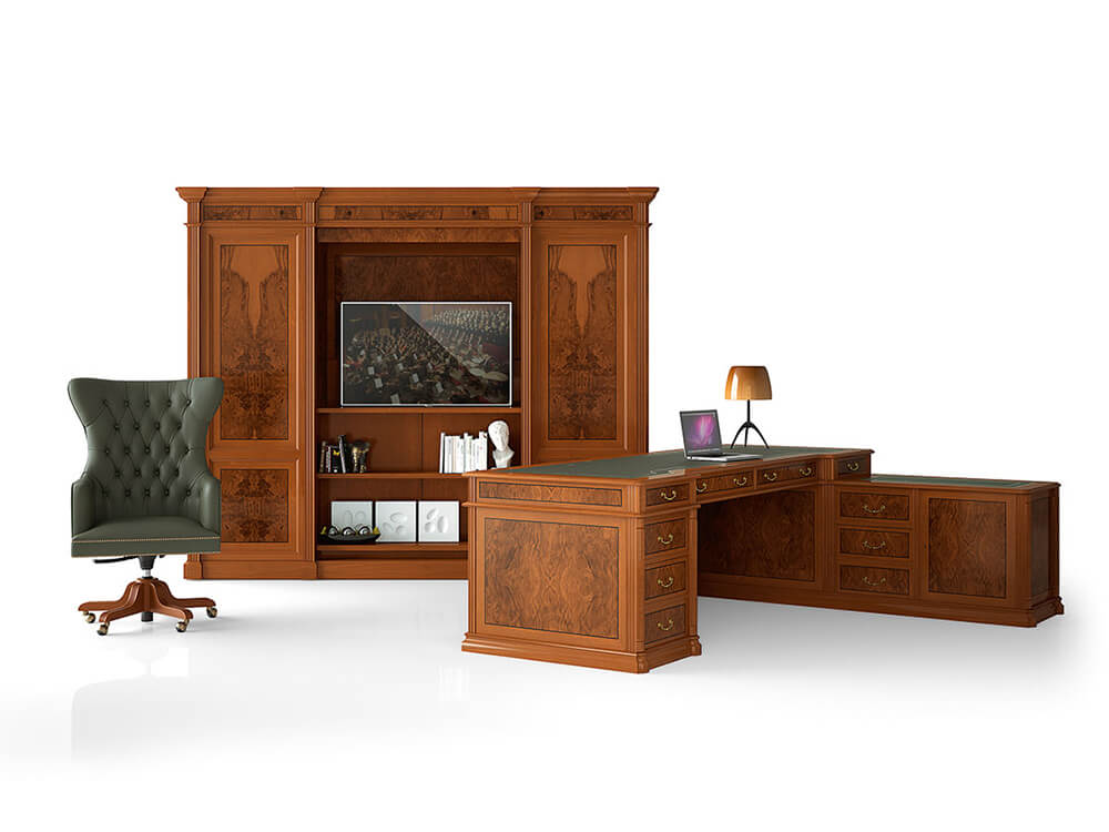 Josephine Classic Executive Desk With Optional Return And Credenza Unit 4