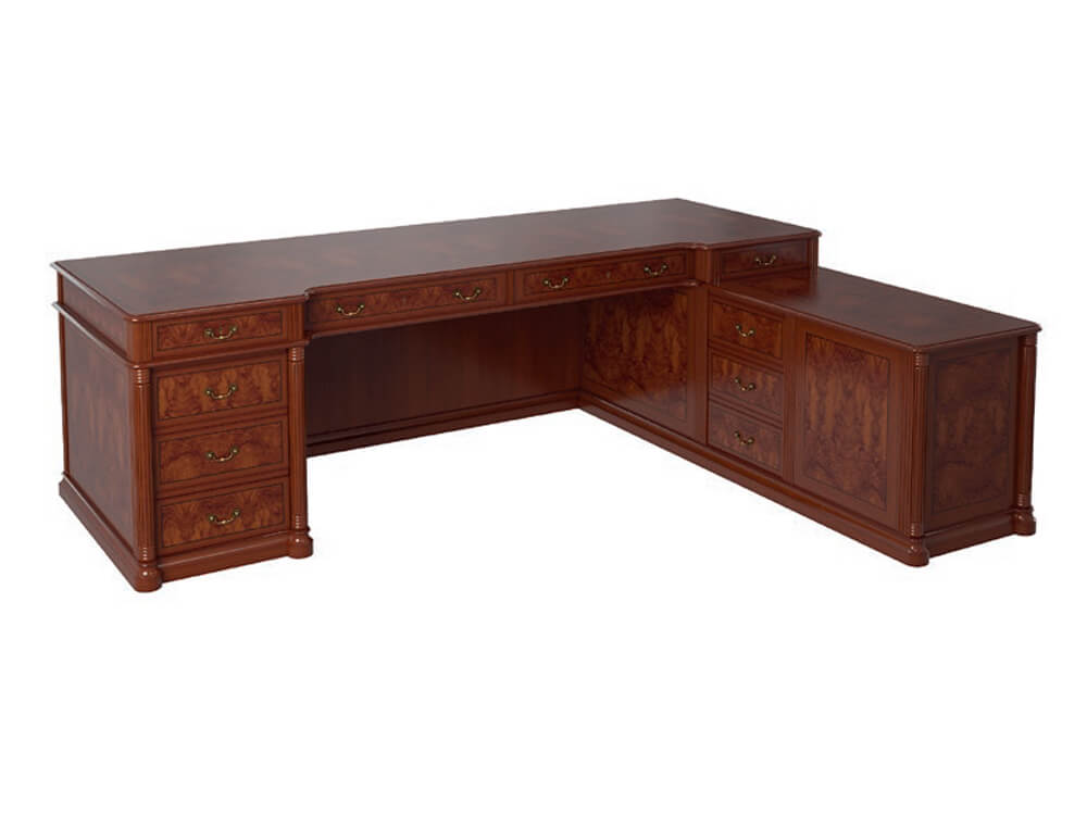 Josephine Classic Executive Desk With Optional Return And Credenza Unit 8