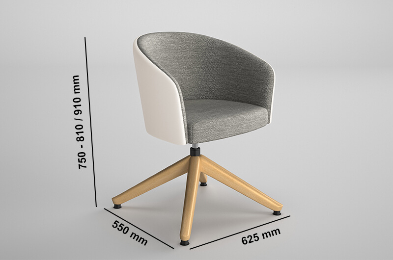 Julia 1 Classic Multipurpose Chair With Wood Finish Base Dimensions