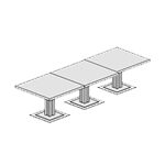 Medium Rectangular Shape Table (12 Persons)