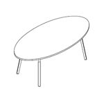 Oval Shape Table (6 Persons)