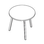 Round Shape Table (2 and 4 Persons)