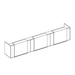 Naara Reception Desk Three Tops With H1200 Full Height Overhang Three Side