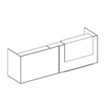 Naara Reception Desk Two Tops With H1200 Regular Overhang Single Side