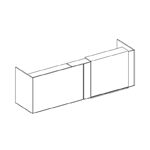 Naara Reception Desk Two Tops With H1200 Full Height Overhang Single Side