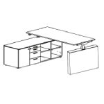 Vigente 2 Large Credenza Unit Right Side