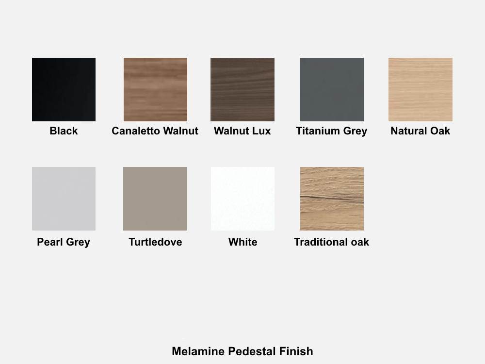 Bl Melamine Pedestal Finish
