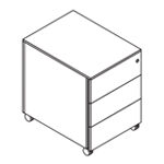 L420 x D563 x H587 (3 Drawers)