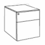 L420 x D533 x H505 (1 Drawer and 1 Filing Drawer - Metal)