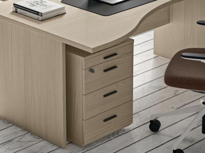 Quad Under Desk Pedestal With Optional Handles 4