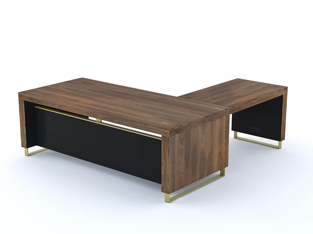 Laira Executive Desk With Modesty Panel And Optional Return And Credenza Unit 18