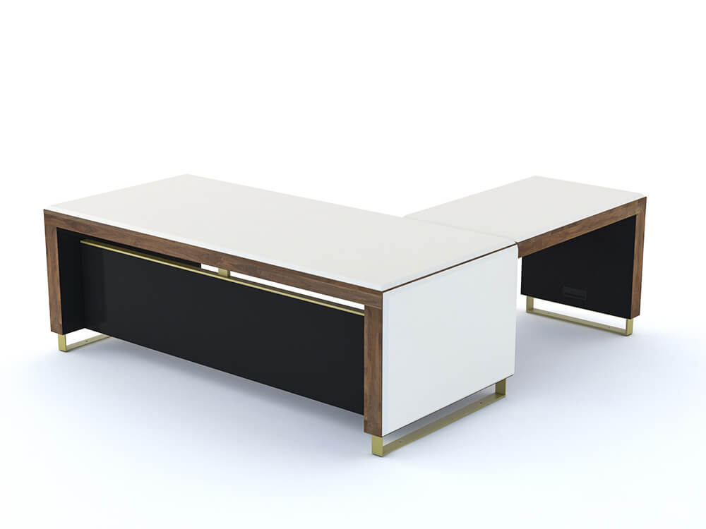 Laira Executive Desk With Modesty Panel And Optional Return And Credenza Unit 20