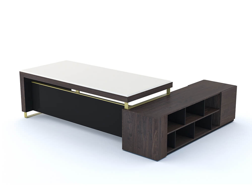 Laira Executive Desk With Modesty Panel And Optional Return And Credenza Unit 24