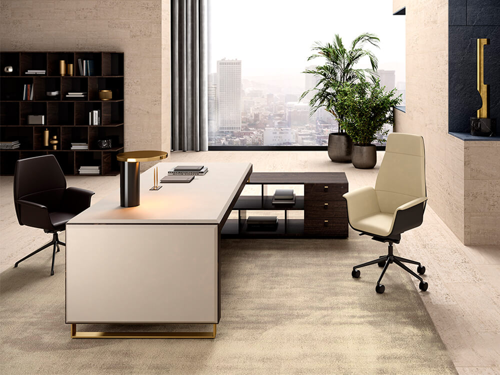 Laira Executive Desk With Modesty Panel And Optional Return And Credenza Unit 3