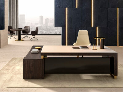 Laira Executive Desk With Modesty Panel And Optional Return And Credenza Unit