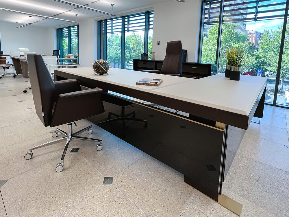 Laira Executive Desk With Modesty Panel And Optional Return And Credenza Unit 6