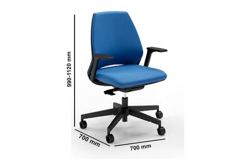 Alvino 1 Mid Back Chair Size
