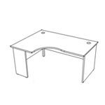 Fannie 1 Corner Panel Legs Desk With Return And Modesty Panel Right