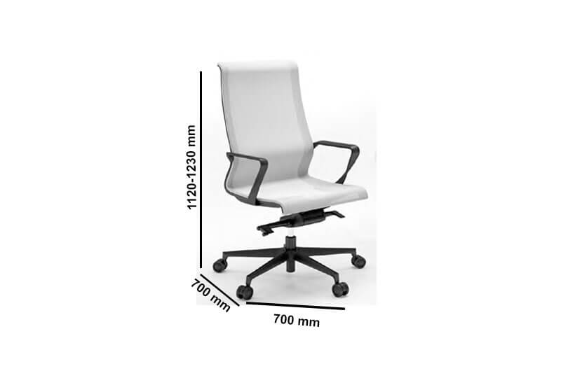 Gerodi Mesh High Back Chair Size