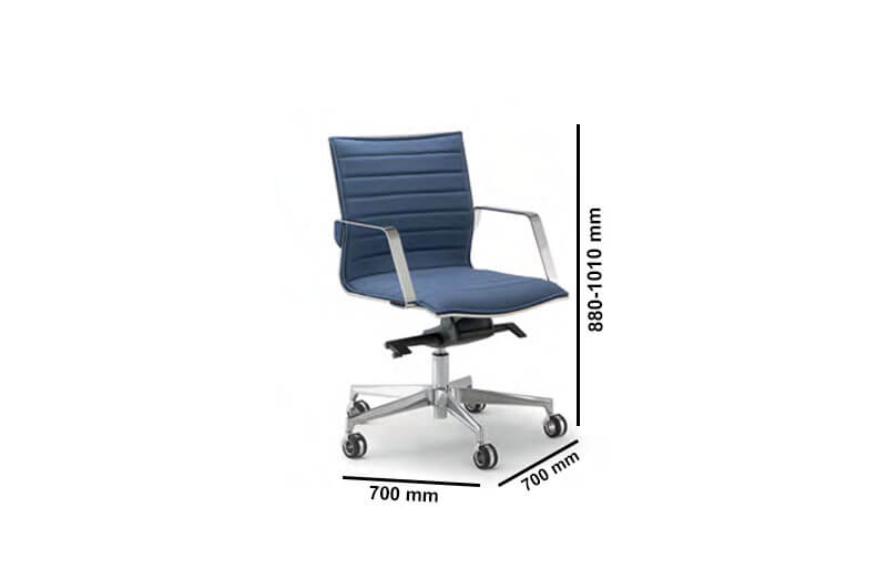 Giovanni 1 Mid Back Meeting Room Chair Size