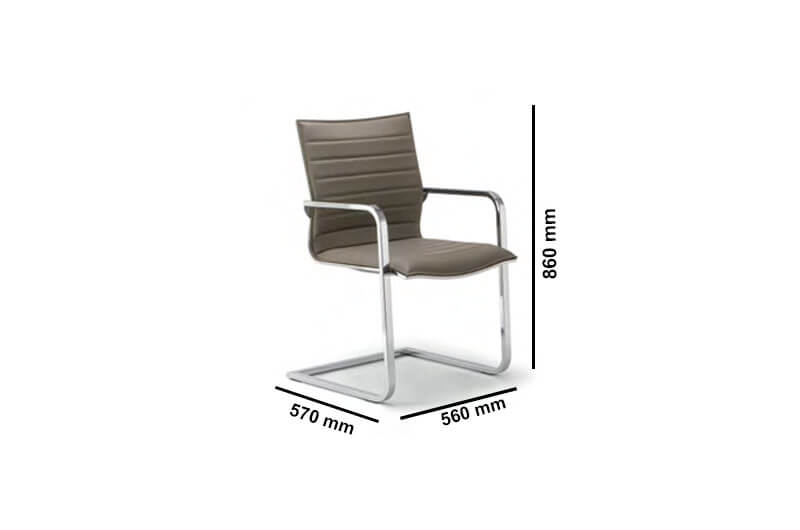 Giovanni 2 Mid Back Visitor Chair Size