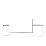 Luxor – Elegant Reception Desk With Overhang Panel Lagre L1600