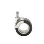 Qd Ring Shaped Soft Black Chrome Castors