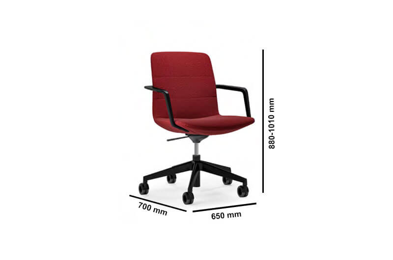Salvatore 1 Low Back Meeting Chair Size
