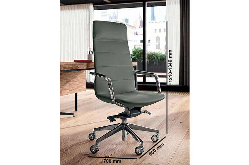 Salvatore High Back Chair With Headrest Size