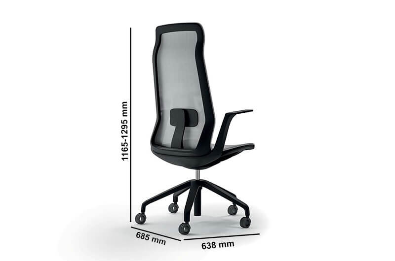 Sarita High Back Chair Size