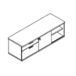 1 Drawer + 1 Filing Drawer, 1 Door And 1 Shelf (l1767 X D598 X H561 Mm)