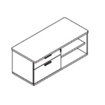 1 Drawer + 1 Filing Drawer And 1 Shelf (l1385 X D598 X H561 Mm)
