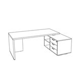 Alora Desk With Samll Credenza Right 