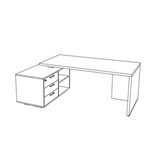 Alora Desk With Samll Credenza Left 