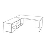 Alora Desk With Credenza Left