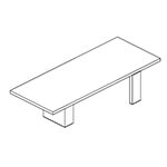 Rectangular Shape Table (Slab Legs)