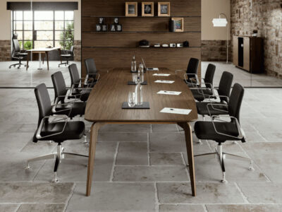 Aletta 5 – Barrel Shaped Meeting Room Table Main Image 1