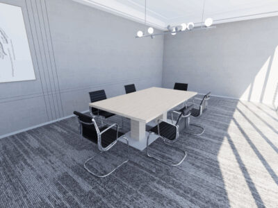 Bravvo 3 Rectangular With Square Base Leg Meeting Room Table Main Img