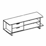 Credenza With 2 Drawers (l1840 X D610 X H620 Mm)