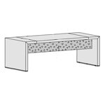 Desk with Modesty Panel (Melamine Top)