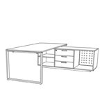 Gus – Desk With Credenza Right L1430