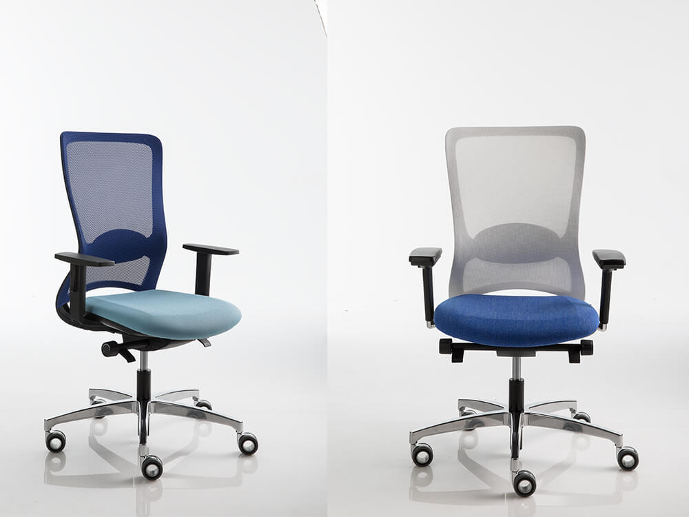 Our mesh office chair, Piera 1, allows you to customise your office aesthetics with various mesh colour options.