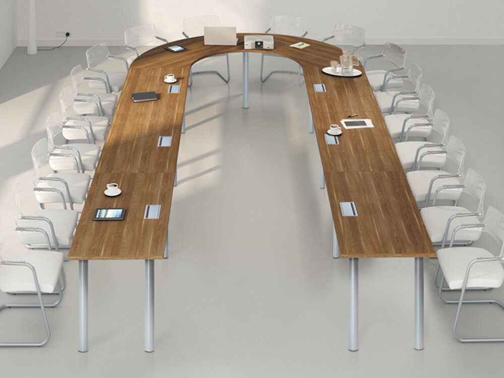 Our U-shaped meeting room table, Luca 1, is modern office furniture designed to facilitate a conducive environment for productive collaboration.