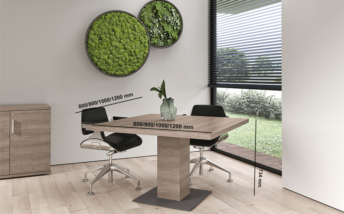Bravvo 6 Square Meeting Room Table Size Img