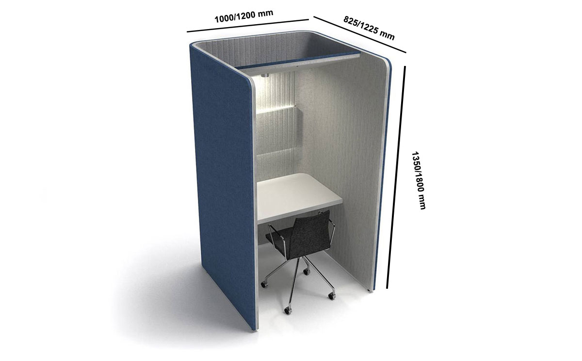 Tranquil Booth – Acoustic Workstation Booth Size